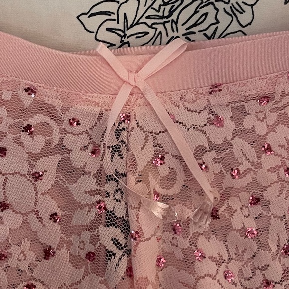 NWT Vintage Victoria Secret Pink Lace Floral Panty - Picture 3 of 5